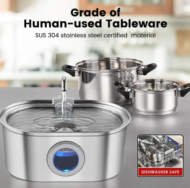 Silent Stainless Electronic Cat Feeder