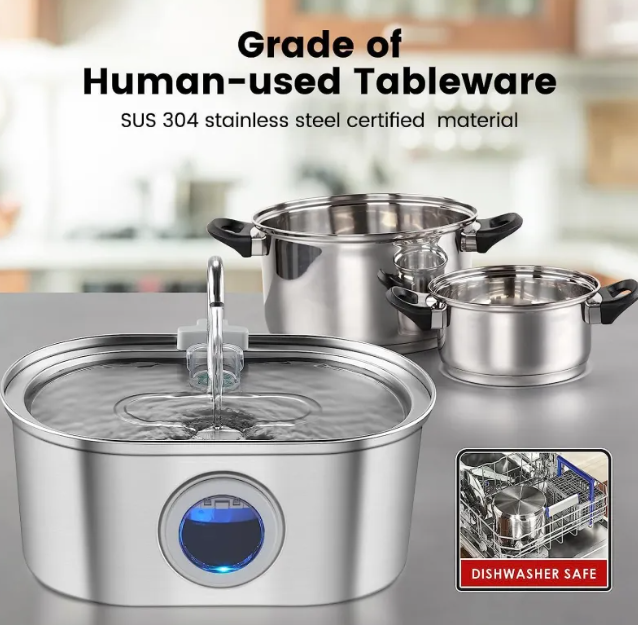 Silent Stainless Electronic Cat Feeder
